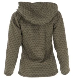 Goa Festival Jacke "Flower Of Life", Jacke Mit Weiter Kapuze - Olivegrün -Modebekleidungsgeschäft f 19 09 9 ahosen 52