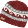 Beanie Mütze, Strickmütze Mit Mäandermuster Aus Nepal, Wintermütze - Rot -Modebekleidungsgeschäft f 19 09 9 awolle 2019 175