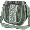 Ethno Schultertasche, Boho Tasche - Olivgrün - 26x26x7 Cm -Modebekleidungsgeschäft f 19 09 9 awolle 2019 195