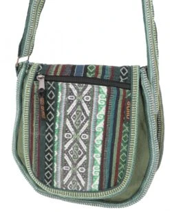 Ethno Schultertasche, Boho Tasche - Olivgrün - 26x26x7 Cm -Modebekleidungsgeschäft f 19 09 9 awolle 2019 198