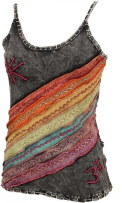 Stonewash Goa Top, Boho Style Hippie Top - Regenbogen 10 -Modebekleidungsgeschäft f 20 01 hemden nepal 27