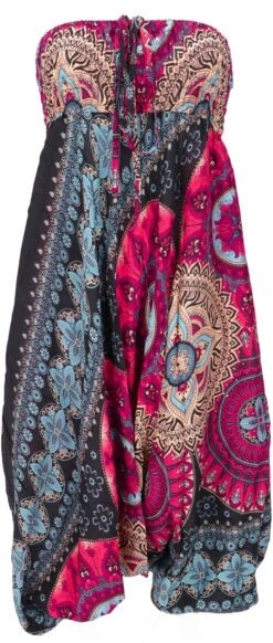 Afghani Hose, Overall, Jumpsuit, Haremshose, Pluderhose, Pumphose, Aladinhose - Dunkelblau/pink 12 Afghani Hose, Overall, Jumpsuit, Haremshose, Pluderhose, Pumphose, Aladinhose - Dunkelblau/pink -Modebekleidungsgeschäft f 28 104rayon fischerhosen 20