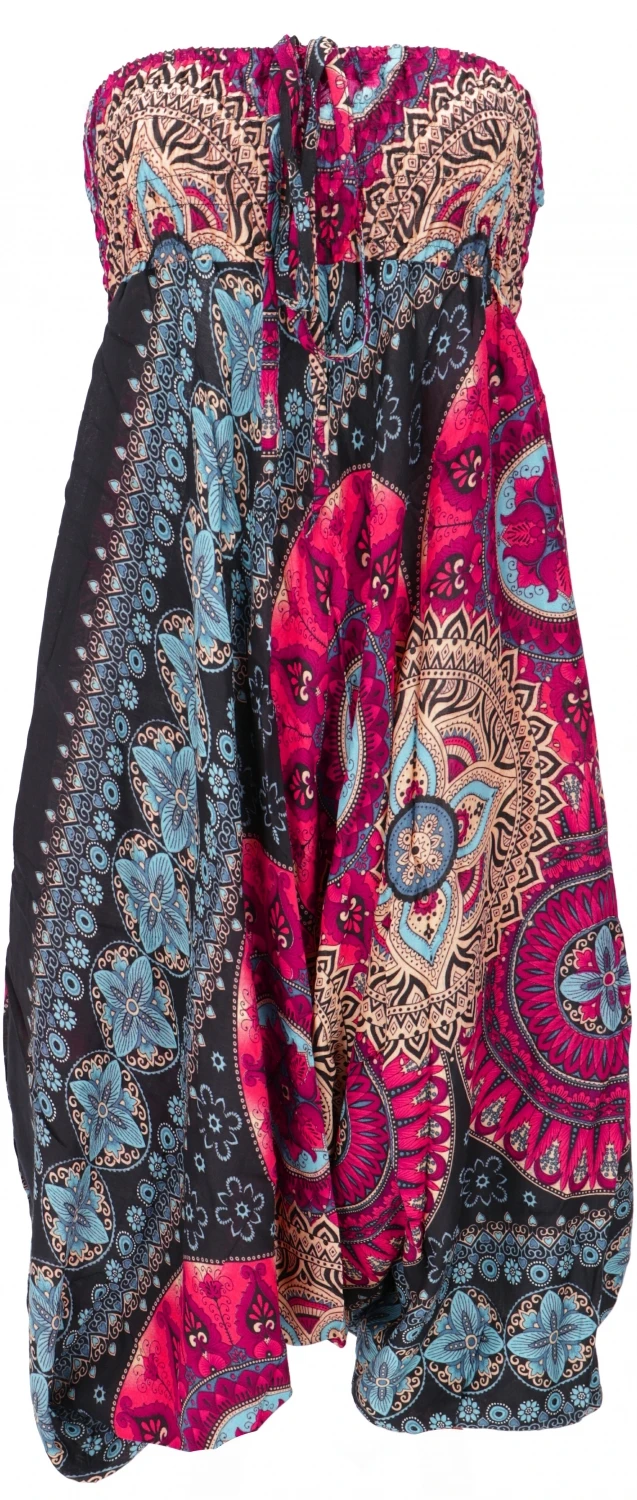 Afghani Hose, Overall, Jumpsuit, Haremshose, Pluderhose, Pumphose, Aladinhose - Dunkelblau/pink 7 Afghani Hose, Overall, Jumpsuit, Haremshose, Pluderhose, Pumphose, Aladinhose - Dunkelblau/pink – Bild 5