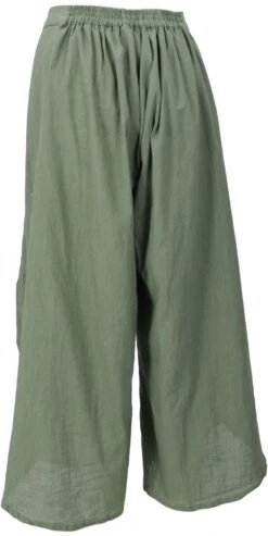 Palazzohose, Boho Hosenrock, Offene Sommerhose - Helles Olivgrün -Modebekleidungsgeschäft f 28 1holi fashion 2020 162