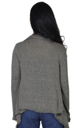 Wickelshirt, Baumwollstrick Pullover, Wickeljacke - Helles Khakigrün -Modebekleidungsgeschäft h 12 21 ago0285