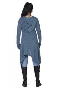Lange Strickjacke, Strickmantel Mit Weiter Kapuze - Taubenblau 15 Lange Strickjacke, Strickmantel Mit Weiter Kapuze - Taubenblau -Modebekleidungsgeschäft h 12 21 ago0868