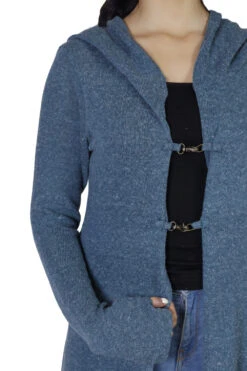 Lange Strickjacke, Strickmantel Mit Weiter Kapuze - Taubenblau 16 Lange Strickjacke, Strickmantel Mit Weiter Kapuze - Taubenblau -Modebekleidungsgeschäft h 12 21 ago0872