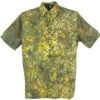 Hippiehemd, Hawaiihemd, Batik Hemd - Olive