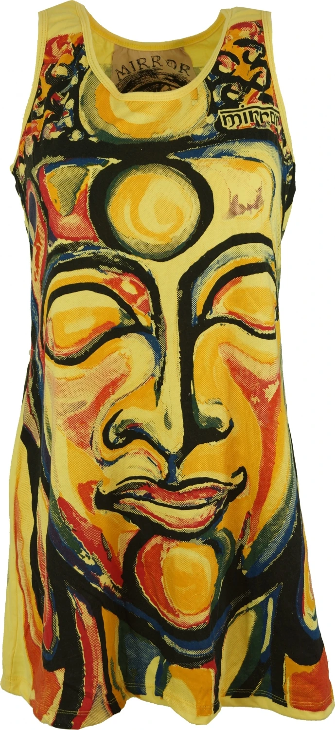 Mirror Tank Top, Longshirt, Minikleid - Buddha / Gelb 3 Mirror Tank Top, Longshirt, Minikleid - Buddha / Gelb