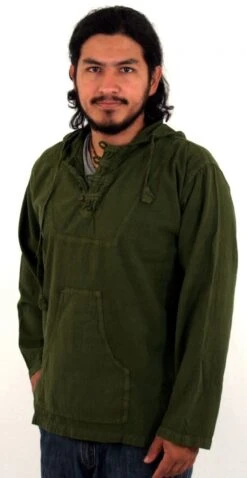 Ethno Sweatshirt Hippie Goa - Olive -Modebekleidungsgeschäft ppp9297793