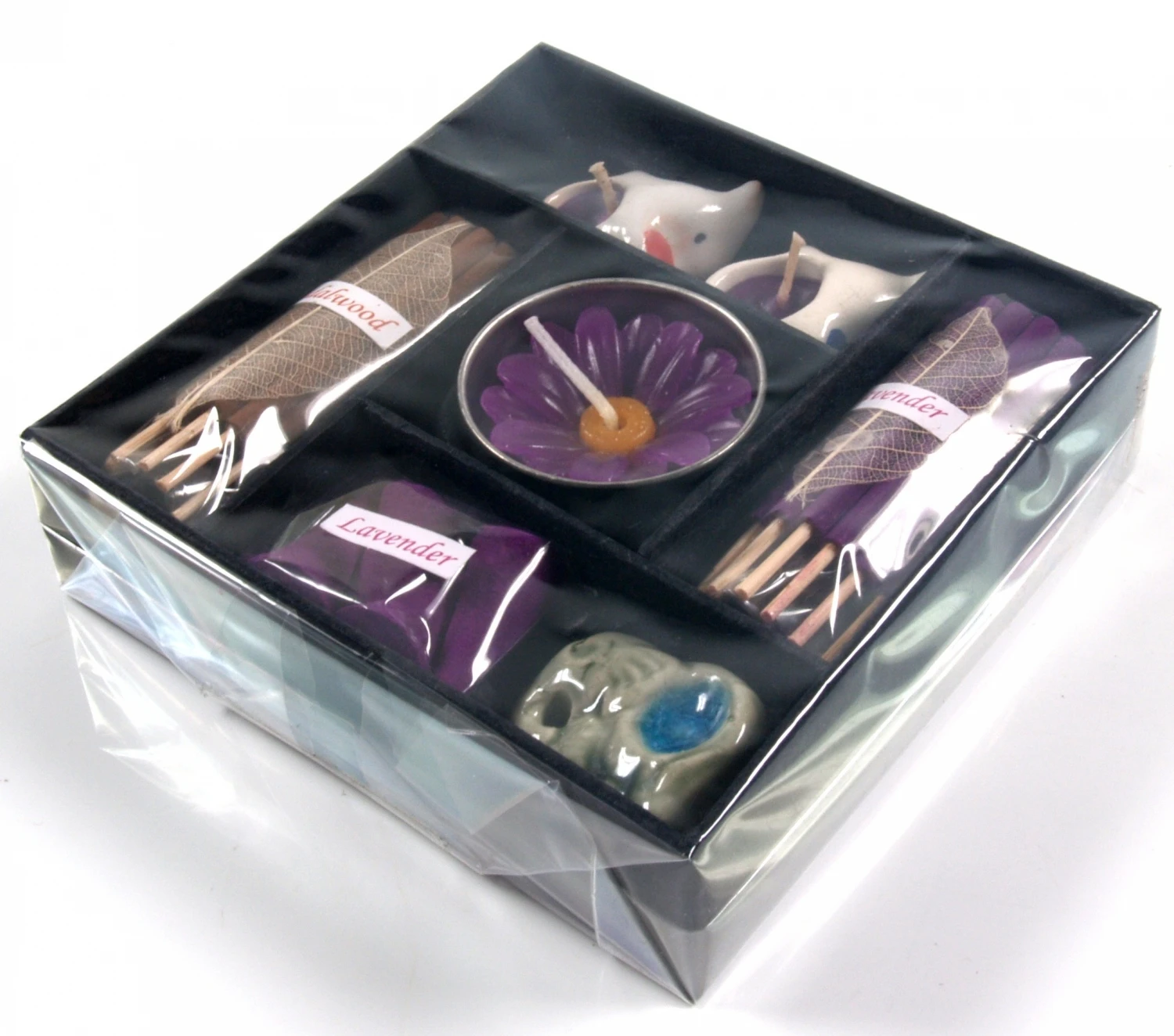 Räucher & Duftset - Schwarz/lila - 2x11x11 Cm 3 Räucher & Duftset - Schwarz/lila - 2x11x11 Cm