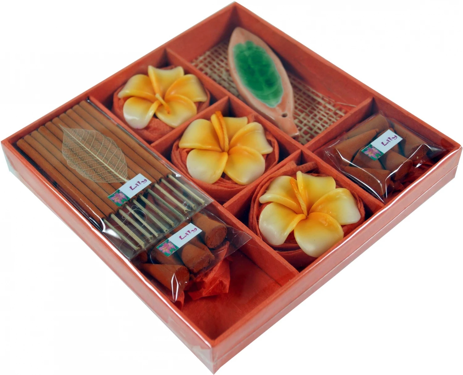 Räucher & Duftset Aus Thailand `Lilly` - 3x17x17 Cm 3 Räucher & Duftset Aus Thailand `Lilly` - 3x17x17 Cm