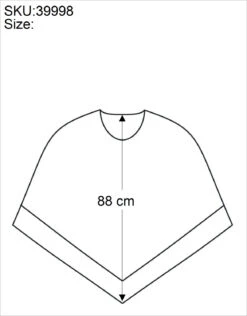 Ethno, Hippie Poncho Mit Langer Zipfelkapuze - Blau -Modebekleidungsgeschäft size 39998