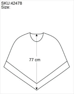 Inka Ponchoschal, Poncho, Cape Schal - Rotbraun/petrol -Modebekleidungsgeschäft size 42478