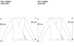 Feinstrick Wickelshirt, Yogashirt, Langarmshirt - Grau/schwarz Melliert -Modebekleidungsgeschäft size 49894