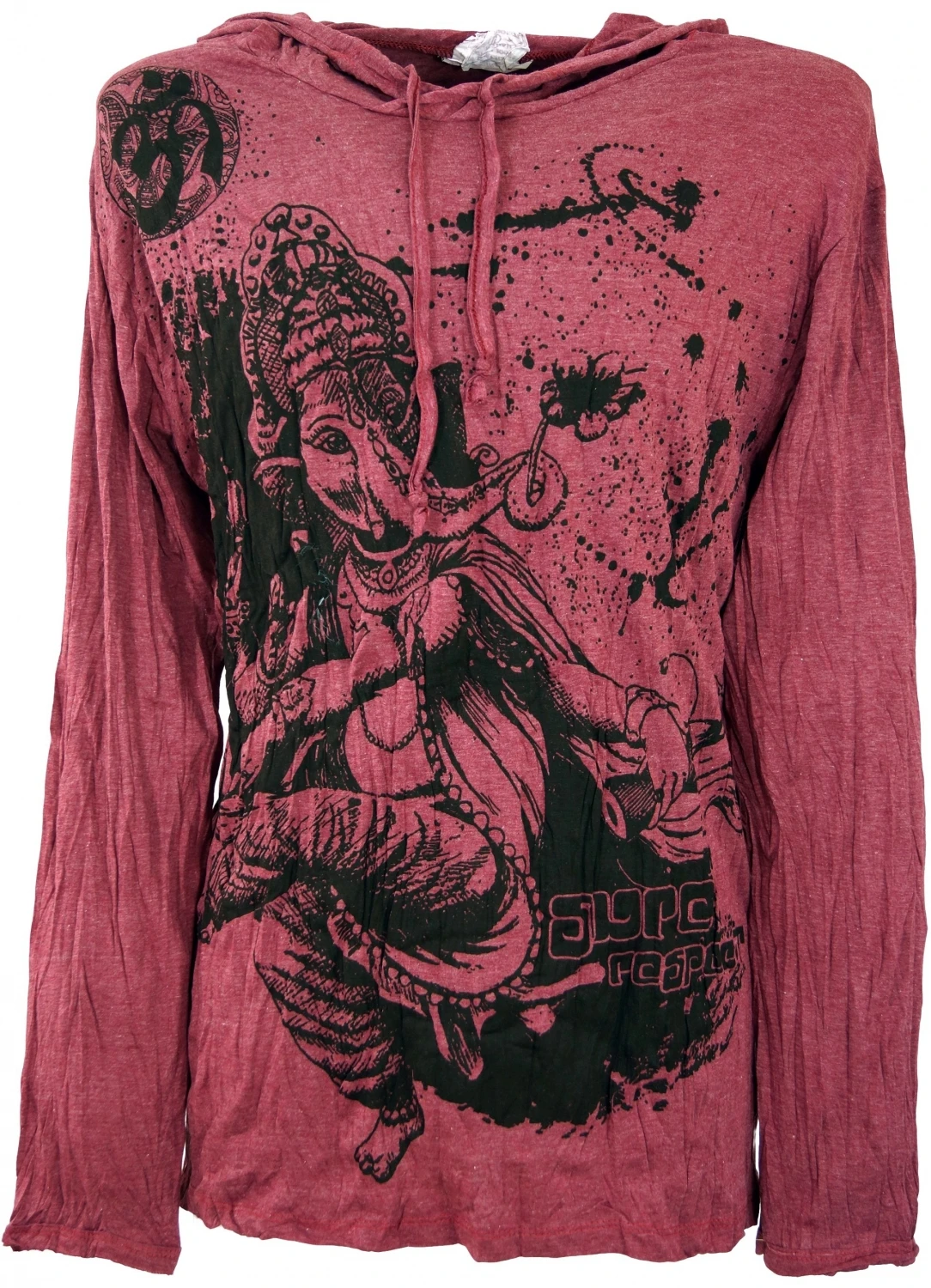 Sure Langarmshirt, Kapuzenshirt Dancing Ganesh - Bordeaux 3 Sure Langarmshirt, Kapuzenshirt Dancing Ganesh - Bordeaux