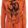 Sure Langarmshirt, Kapuzenshirt Lotus Om - Rostorange -Modebekleidungsgeschäft sure langarmshirt kapuzenshirt lotus om rostorange 38854