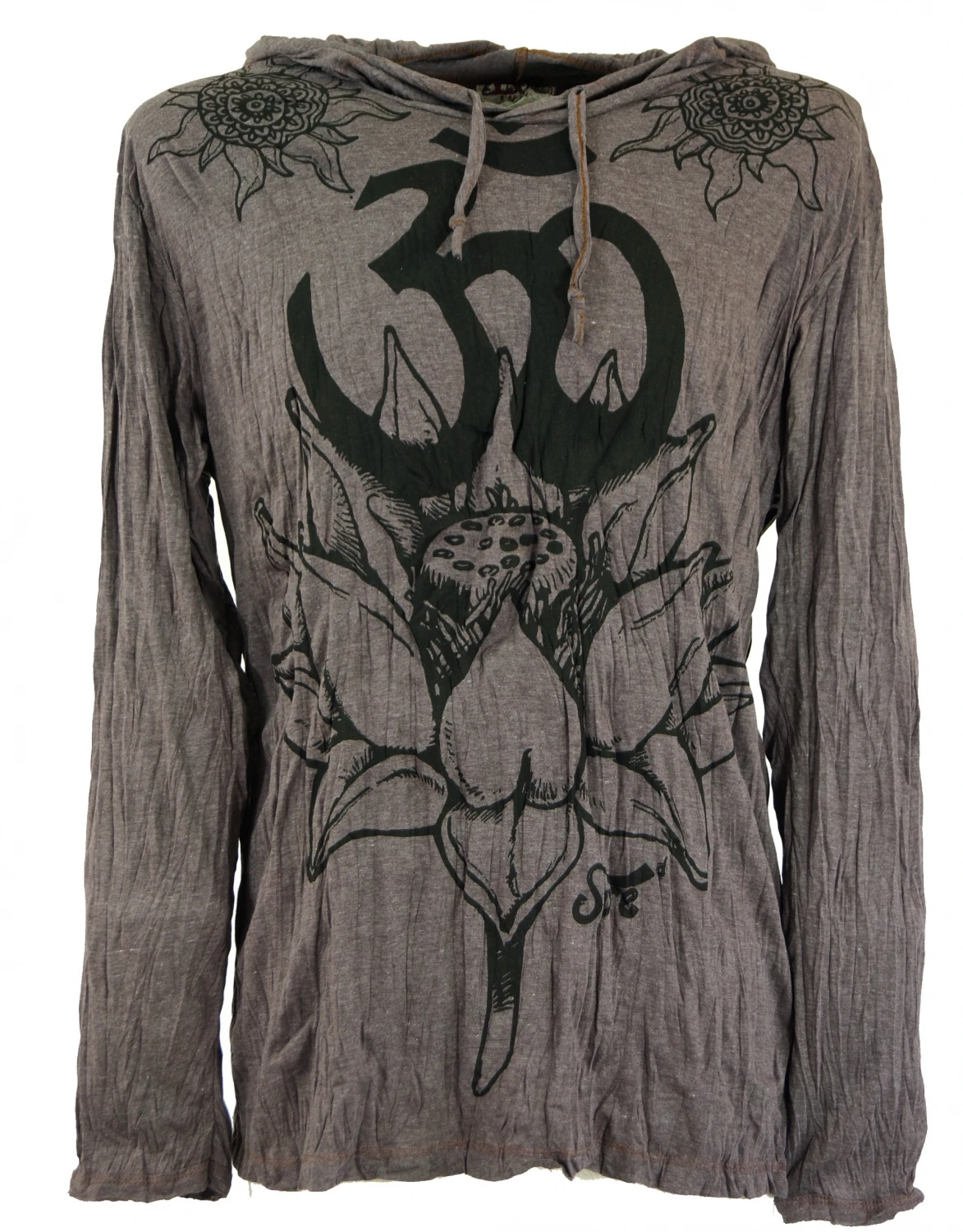 Sure Langarmshirt, Kapuzenshirt Lotus Om - Taupe 3 Sure Langarmshirt, Kapuzenshirt Lotus Om - Taupe