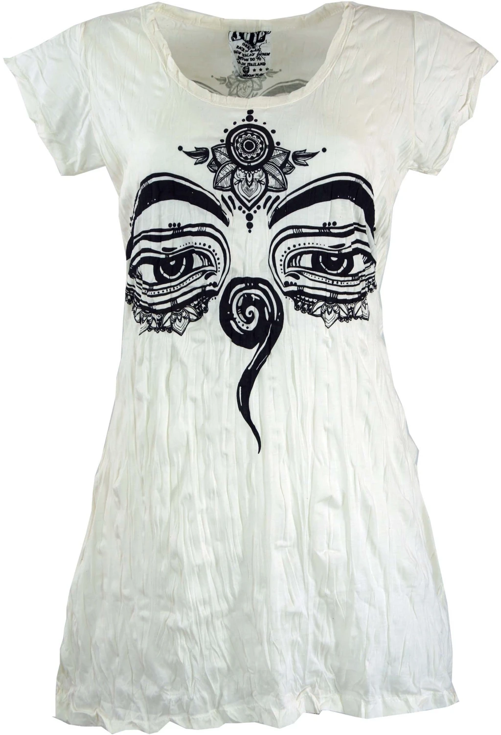 Sure Long Shirt, Minikleid Buddhas Augen - Weiß 3 Sure Long Shirt, Minikleid Buddhas Augen - Weiß