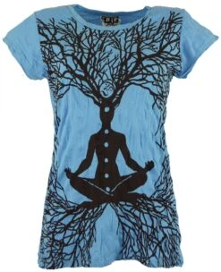 Sure T-Shirt Meditation Chakra Buddha - Hellblau