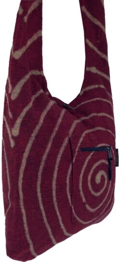 Sadhu Bag Mit Batik - Spirale; Große Boho Schultertasche, Schulterbeutel - Rot - 35x40x10 Cm 7 Sadhu Bag Mit Batik - Spirale; Große Boho Schultertasche, Schulterbeutel - Rot - 35x40x10 Cm -Modebekleidungsgeschäft t 10 16 dsc04917