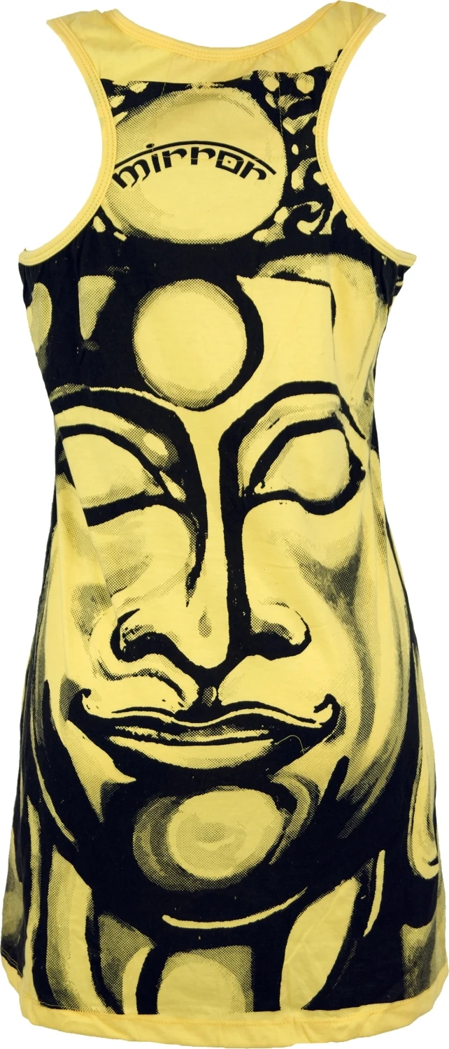 Mirror Tank Top, Longshirt, Minikleid - Buddha / Gelb 4 Mirror Tank Top, Longshirt, Minikleid - Buddha / Gelb – Bild 2