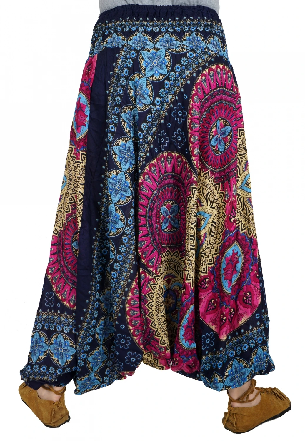 Afghani Hose, Overall, Jumpsuit, Haremshose, Pluderhose, Pumphose, Aladinhose - Dunkelblau/pink 5 Afghani Hose, Overall, Jumpsuit, Haremshose, Pluderhose, Pumphose, Aladinhose - Dunkelblau/pink – Bild 3