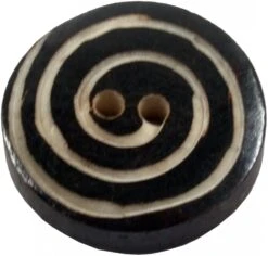 Tibet Knopf Aus Horn, Knopf Spirale - 11 Ø3 Cm
