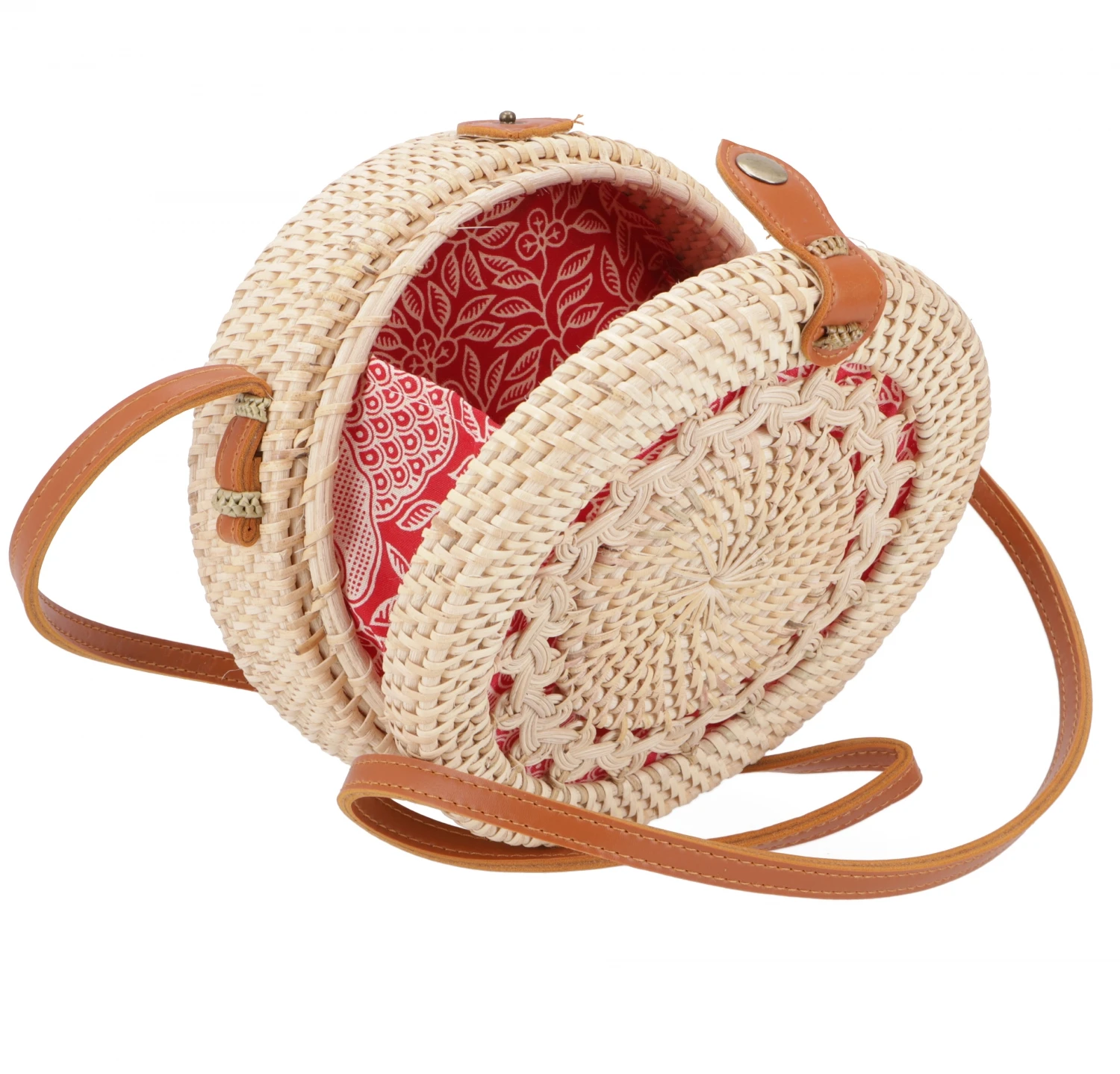 Geflochtene Handtasche, Korbtasche, Rattantasche, Balitasche Rund - Modell 3 - 20x20x7 Cm Ø20 Cm 8 Geflochtene Handtasche, Korbtasche, Rattantasche, Balitasche Rund - Modell 3 - 20x20x7 Cm Ø20 Cm – Bild 6