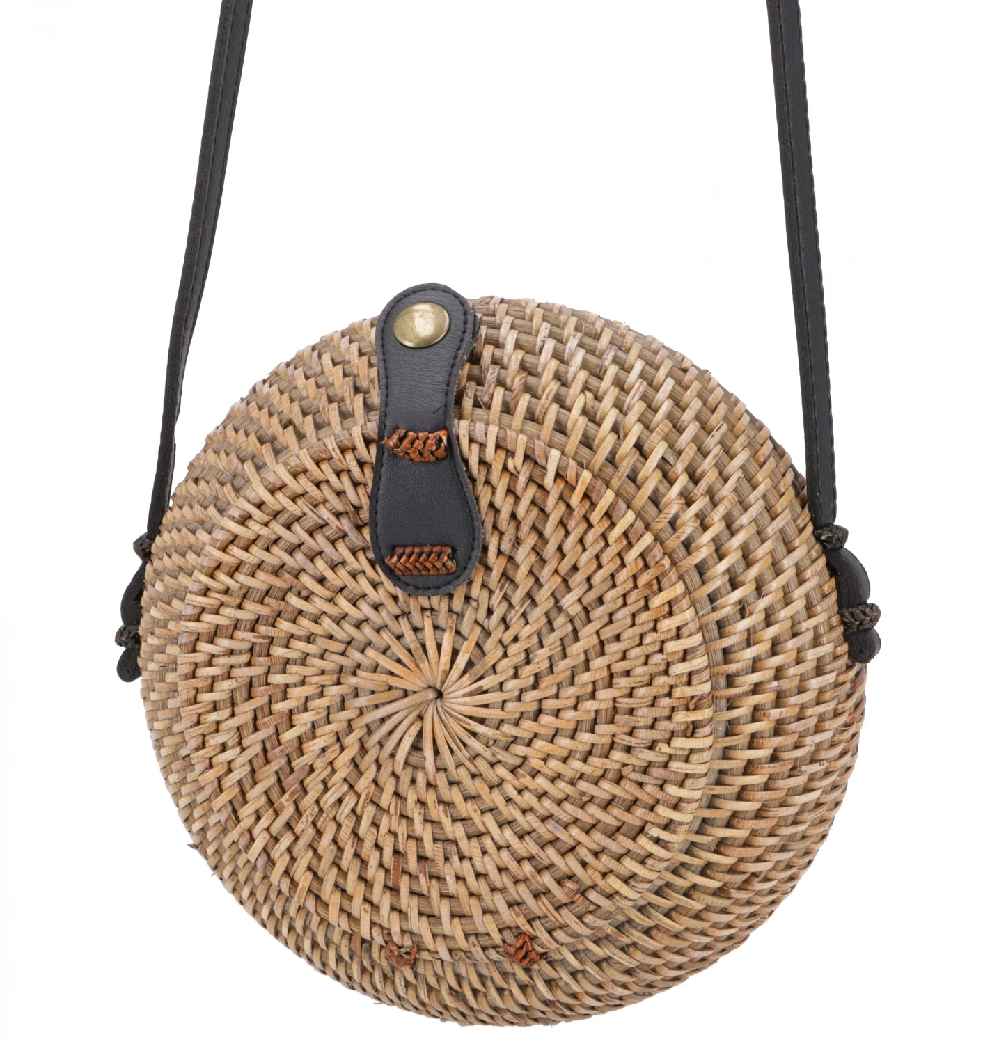 Geflochtene Handtasche, Korbtasche, Rattantasche, Balitasche Rund - Modell 5 - 20x20x7 Cm Ø20 Cm 4 Geflochtene Handtasche, Korbtasche, Rattantasche, Balitasche Rund - Modell 5 - 20x20x7 Cm Ø20 Cm – Bild 2