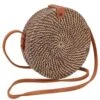 Geflochtene Handtasche, Korbtasche, Rattantasche, Balitasche Rund - Modell 1 - 20x20x7 Cm Ø20 Cm 1 Geflochtene Handtasche, Korbtasche, Rattantasche, Balitasche Rund - Modell 1 - 20x20x7 Cm Ø20 Cm -Modebekleidungsgeschäft tisy 18 bali taschen und bekleidung 5