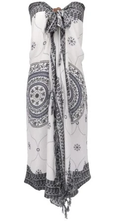 Bali Sarong, Wandbehang, Wickelrock, Sarongkleid Mandala - Weiß/grau - 160x120 Cm 6 Bali Sarong, Wandbehang, Wickelrock, Sarongkleid Mandala - Weiß/grau - 160x120 Cm -Modebekleidungsgeschäft tisy 18 ram roecke und sarongs 53